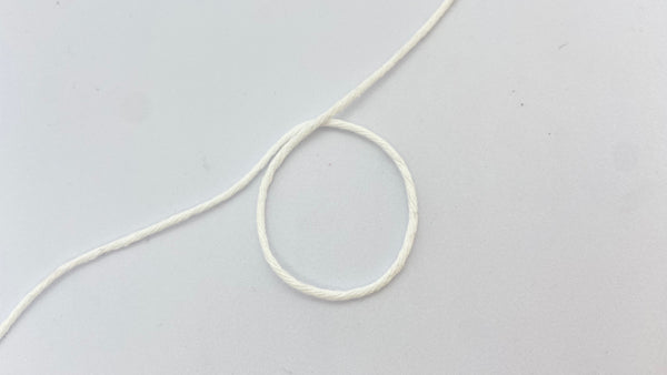 Mèche coton blanc torsadé 2.5mm